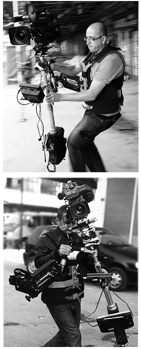 Sahada kullanımda Steadycam sistemi